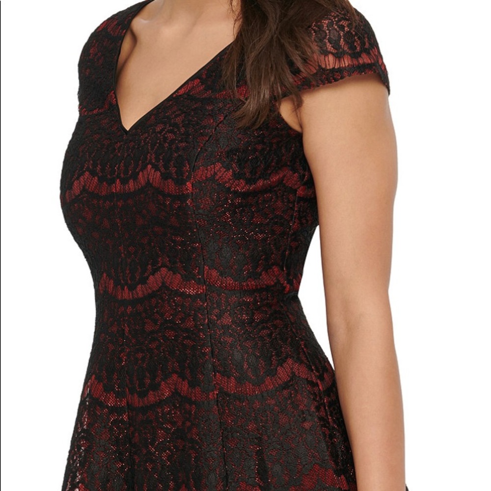 Kensie metallic lace fit and flare dress size 14